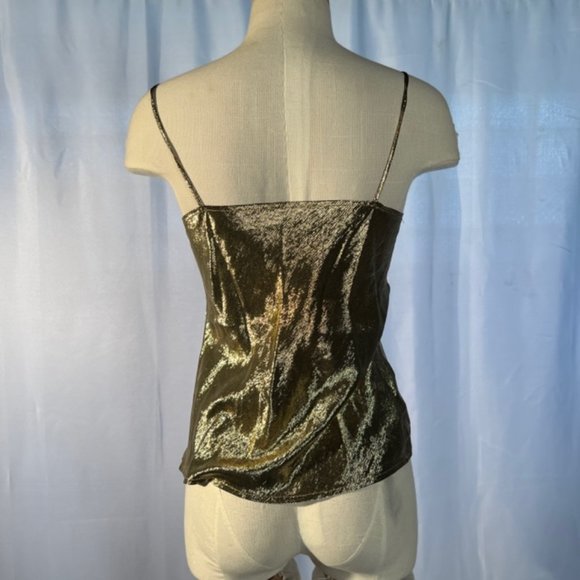 Gold Shimmery Glossy Tank Top - SM - Picture 5 of 5